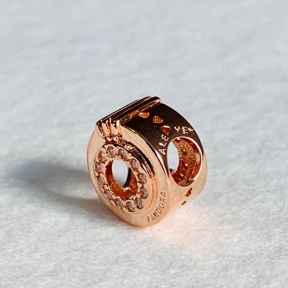 NEW Authentic Pandora Open Center Pave Crown O Charm / Pandora Bracelet - Picture 6 of 7